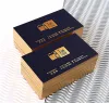 Envelopes 100/200pcs Custom Black Cards Bronzing Gold Edge Business Cards 700gsm Coatedpaper Double Side Printing Visit Card