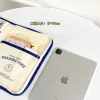 Väskor Korea Söt skolpennor förvaringsväska för 10,2/11 tum iPad Portable Big Pocket Planner Kawaii Pouch Box Office Stationery