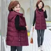 Gilets pour femmes mère détachable à capuche gilet veste 8xl mode mince sans manches manteau décontracté gilet vestes 2024 automne hiver