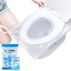 50/100st Biologiskt nedbrytbar engångsglasplast toalettstol täckning bärbar säkerhet rese badrum toalett papper pad badrum tillbehör
