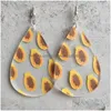 Dangle Chandelier Earrings Spring Summer Fruits Stberries Kiwifruit Papaya Avocado Printed Acrylic Teardrop Drop For Women Trendy J Dhqh2