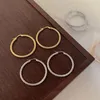 Classic Ins Style Gold Silver Hoop Moucles d'oreilles Personnalité Designer Big Circle Brand de gouttes d'oreille pour femmes pour femmes Party Party Bijoux Accessoires