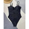 Dames badmode sexy buik uitgesneden metalen ringen één stuk zwempak vrouwen vrouwelijk Monokini hoge been bather badpak zwem v4975