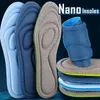 4Pcs Memory Foam Orthopedic Insoles for Shoes Antibacterial Deodorization Sweat Absorption Insert Sport Running Pads 240321