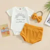 Clothing Sets Baby Girl First Birthday Outfit Trip Around The Sun Short Sleeve Romper And Shorts 3Pcs Smash Set With Headband