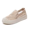 Altezza delle scarpe casual aumentata Creepers a maglia vuota traspirante piattaforma piatta piatta per le sneaker espadrille da donna del pescatore