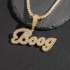 Moissanite Подвесной проход Алмазный тестер стерлинги Sier Custom Name Ожерелье хип -хоп ювелирные изделия для мужчин