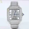 D VVS rond briljante gesneden Crystal Moissanite Diamond Nieuwe trendy aangepaste sieraden Men Charmant Volledig Iced Out Polshorloge