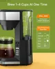 Makerzy kawy Famiworths Ulepszone Hot Ice Coffee Machine odpowiednie do kup i kawy zmielonej 4-5 filiżanki maszyn do kawy i pojedynczego piwa Y240403