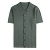 T-shirt tricoté d'été pour hommes pour hommes Polo à manches courtes à manches courtes simples tshirts décontractés.