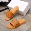 Новые 24SS Summer Designer Slippers Роскошные женщины мужские сандалии кожа плос