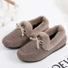 Muisseurs femmes Locs moelleux Chaussures plates moelleuses 2021 Fashion Hiver Faux Fur Fur Flock Mandons Logères Slip on Shoot Shoes Boat Shoes Zapatos