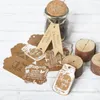 Party Decoration 50pcs Merry Christmas Kraft Gift Tags Thank You Bottle Shape Paper Message Hang Tag Craft Cards Label Xmas Favor