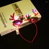 Party Decoration Flashing Lights LED Deer Antler Butterfly Crown Headbands Long Branches Horns Forest Goddess Po Shoot Christmas 2024