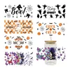 Window Stickers UV DTF Halloween Transfer Happy Juice Tryckt klistermärke för 16oz Libbey Glasses Wraps flaskor D4578