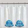 Zasłony prysznicowe 2-pakowe 2-pakowe liniowce Peva Clear