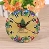 Wall Clocks Christmas Clock Xmas Party Decorative Round For Bedroom Living Room Without Battery