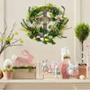 Party Decoration Egg Garland Easter Wreath With Flower Decor For Indoor Outdoor Home Garden Spring Season
