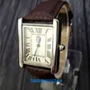 Luxury Watches Tank de Carters watches Pierre Lucerne 1888 Tank Vintage Style Men Dress Watch Swiss Inspired Brown Band FNJBZ2