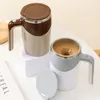 Кружки магнитный автомат, перемешивая кофейная чашка ротационная электрическая кружка из нержавеющей стали для кухни, путешествуя по домашнему питье портативный