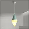 Hängslampor kreativa glass kottar lätt upphängning hängande lampa för sovrum café hem dekor dessert butik fixtur leverans dhtpw