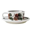 Filiżanki spodki wzór kawy z spodkiem sztuka ceramiczna prosta napój kreatywny podróż nowoczesne wazo para kawiarnia