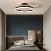 Lautres de plafond lustre à LED circulaire minimaliste moderne avec éclairage réglable pour la vie en salle à manger