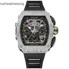 MENS SWISS Luxury Watches Richadmills Orologi movimenti automatici Wormhole Concept Top Ten Brands Mill Watch Designer Waterproof Orowtchs Full inossidabile Stee