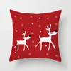 Kussen Kerstmisklep Cartoon Santa Claus Cute Elk Decoration Pillowcase