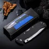 H9981 Folding Knife 9Cr13Mov Satin Drop Point Blade G10 Handle Outdoor Camping Hiking Fishing EDC Pocket Folder Knives with Retail Box