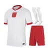 Polen voetbaltruien 2024 Home and Away Jersey Zielinski Kiwior Szymanski Bulka Lewandowski Zalewski Player Version Men Kids Kits