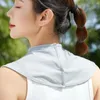 Bufandas Protección Cubierta del cuello para las mujeres Seda Verano Babero Protector solar Mantón Bufanda de estilo coreano