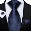 Bow Ties 2024 Fashion Blue Paisley Luxury Silk for Men Accessoires Business Wedd
