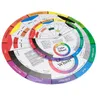 1/3PCS 12/18 Colors Tattoo Pigment Colors Wheel Paper Card Supplies Three-tier Mix Guide Central Circle Rotate Tattoo Accessory