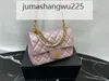 Mini Classic Flap CF Mirror Quality Pearl -ketting Schoudertas Lady Messenger Bag Designer Gladde schapenvacht Crossbody Tas Caviar Cowhide Handtas Roze Pink