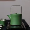 カップソーサー60mlチャイニーズスタイルセラミックティーカップ緑の竹の形状の美しいセットティーウェアマグカップ