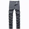 Men's Jeans Spring Summer Casual Striped Straight Leg Stretch Fashion Pants 559 Slim Fit Men