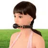 Massage femelle pipe jouet sexe esclave silicone bâillon balle bdsm bondage retenue bouche ouverte