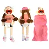 1/2st Cartoon Jeffy Feebee Puppet Hand Muppet Large Plush Toy fylld docka Plushie Figure Rollplay Story Telling Gift for Kids 240328