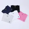 メンズスーパーハンサムブランドポニーTシャツ、メンズピュアコットン刺繍型Vネックエラスティッククイック乾燥通気性スポーツカジュアルシャツ、メンズトップ