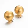 Stud Earrings Fashion Stainless Steel Half Ball Geometric Gold Color Classic Metal Waterproof Jewelry Gifts For Women