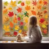 Fensteraufkleber 64pcs Herbst klungen für Glasfenster Herbst Thanksgiving Home Office Dekorationen