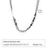 Pendant Necklaces Vnox 7mm Cuban Chain Necklaces Unisex Beads Charm Collar Women Men Miami Curb Links with Forever Bar