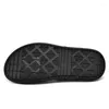 Slippers Fashion Pu Leather Flip Flops Men 2024 Summer Shoes Designer