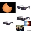 3D -Gläser 10pcs Papier Solar Eclipse zufällige Farbe Gesamtbeobachtung Outdoor Antiuv Drop -Lieferung Elektronik Home Audio Video Dhasg