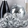 Décoration de fête 6pcs miroir réflexion décorative ball festival plastique célébration pendante gâteau de gâteau