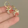 Dangle Ohrringe Anhänger chinesische Stil Ornamente Dragon Ohrring Womens 2024 Handwerkskunst Fulong Rot