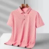 Herren Polos S Light Business kurzärmeliges Hemd 2024 Sommereis Seide Solid Farbe Einfacher lässiges All-Match High-End T-Shirt Drop Dh4Sy