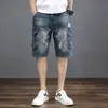 Short en Denim pour hommes, vêtements de travail d'été, pantalons amples tendance pour hommes, mendiants avec trous, pantalons surdimensionnés 5/5