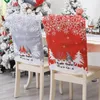 Chair Covers 1pc Christmas Cover 3D Cartoon Home Table Dinner Seat Decoration Xmas Party Year Navidad